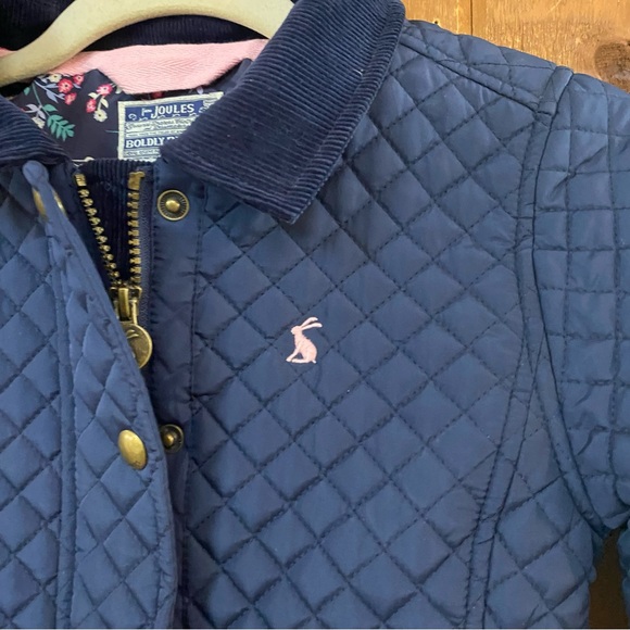 JOULES Navy Quilted Jacket Girls 9-10Y NWT - Picture 2 of 6